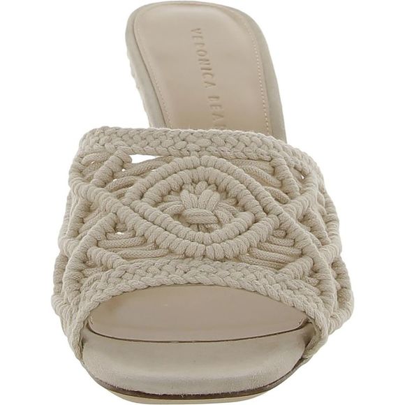 Veronica Beard Womens Ezrah Beige Macrame Espadrille Wedge Sandals Shoes NWOB - Picture 3 of 4